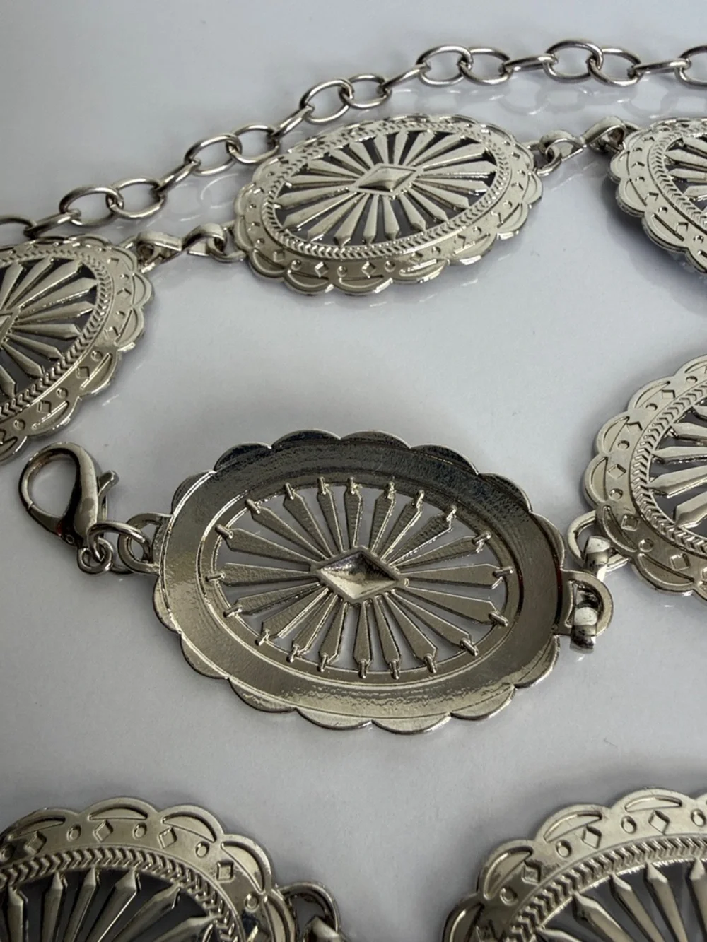 Vintage-Inspired Silver Concho Belt - Picture 7 of 8